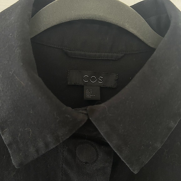 COS Black Collared Jacket - Size 4 - Picture 1 of 3